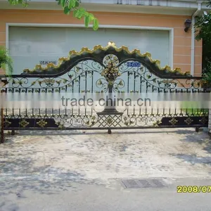 Slide Steel Gate, Swing Metal Gate, Gate for House, Engraved Metal Gate thumbnail-1