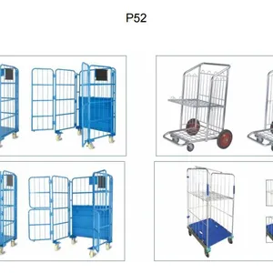 Heavy Duty Metal Wire Logistics Trolley With Handle 14 thumbnail-1