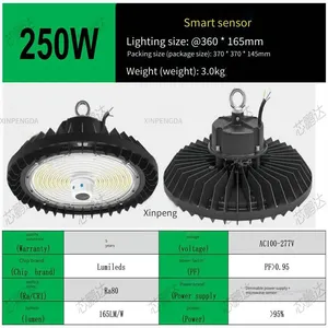 150w Ufo Industrial and Mining Lights, 200w Microwave Sensing Industrial and Mining Lights, Warehouse Lights, 100w High-bay Led Lights for Factories, High-brightness thumbnail-5