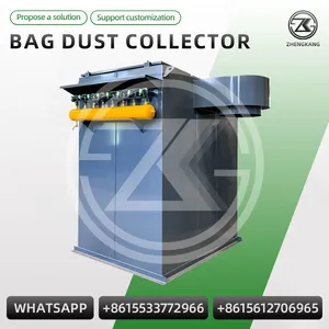 Aggregat-Zerkleinerungsanlage Pulsstrahl-Beutelfilter Staubabscheider Industrielle Beutelfilter-Staubkontrollausrüstung OEM ODM thumbnail-2