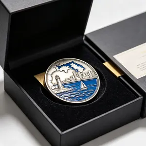 USA & Canada Themed Collectible Challenge Coins, 3D Relief Hard Enamel Metal Commemorative Coin Gift Box Set thumbnail-2