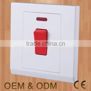 Fashion White 20a China Wall Switch With Neon Light thumbnail-2