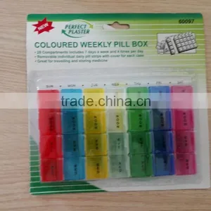 COLOURED WEEKLY PILL BOX thumbnail-1