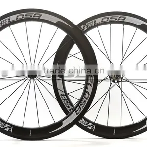 Velosa Logo Carbon Bicycle Wheels With Bitex R51 Hub 700C Chinese Carbon Road Wheelset 60mm 25mm Wide thumbnail-2