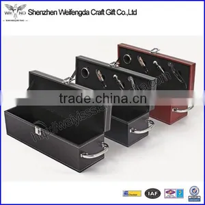 2014 New Dedisgn High Quality Leather Wine Bottle Carrier thumbnail-1