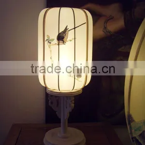 Chinese Antique Bedroom Table Light thumbnail-1