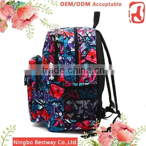 Young People Daily Backpack, Top Roll Canvas Rucksack Backpack for Girls thumbnail-3
