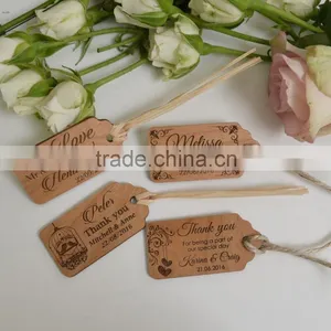 Square-wooden Engraved Wooden Wedding Gift Tagsgift-tag thumbnail-2