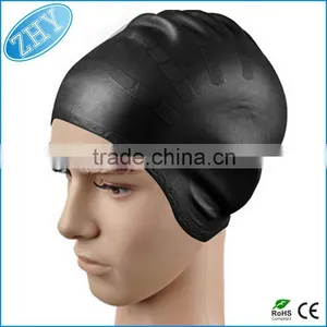 Waterproof Silicone Swim Cap With Ear Pouches for Men ,Women and Adults thumbnail-1