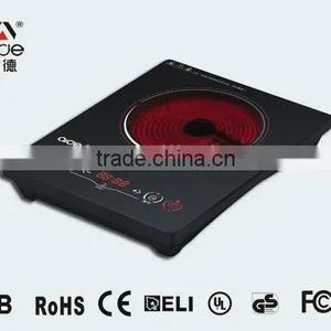 Fashion Design no Radiation High Quality 2000w Portable Glass Single Burner Glass Ceramic Cooktop thumbnail-1