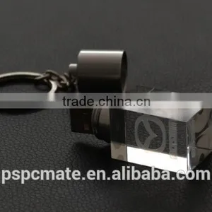 Transparent Glass Crystal Model Usb 2.0 Memory Stick Flash Pen Drive 8GB With Keychain thumbnail-3
