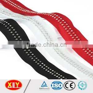 Luxury Decorative Shiny Rhinestone Bling Zipper thumbnail-1
