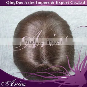 Wigs Size 10" x 8" Natural Hair Men's Toupee Black Color Swiss Lace + PU Base Hair System thumbnail-1