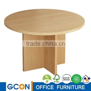 Small Round Meeting Table/wood Living Room End Table/MDF Coffee Table thumbnail-1