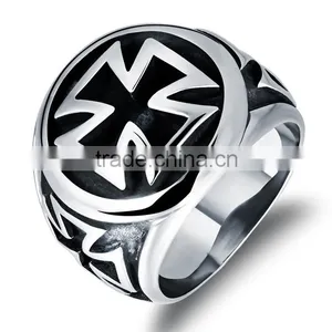 Wholesale Jewelry Stainless Steel 2016 Man Criss- Cross Ring thumbnail-2