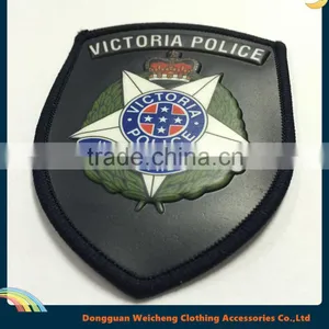 2016 Hot New Design Leather Patch With Rubber Embossed Logo for Police thumbnail-1