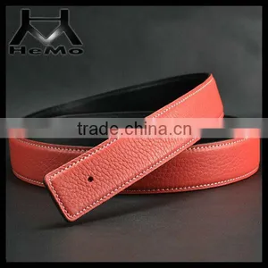 All Colors Litchi Textured Both Side Genuine Cowhide Leather Straps for Sale thumbnail-1