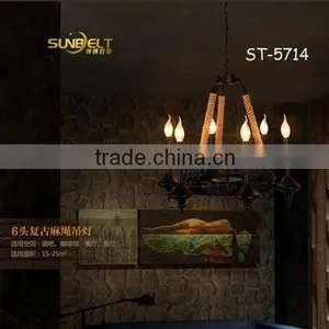 ST-5714 Sunbelt Six Hemp Rope Chandelier ,Europe Castle Chandelier,Candlestick Chandelier thumbnail-2