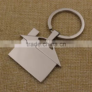 Promotion Gifts Custom Logo Metal House Shape Keyring thumbnail-1