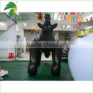 Hottest Large Funny PVC Standing Inflatable Cartoon Bounce Black Horse Toy thumbnail-2