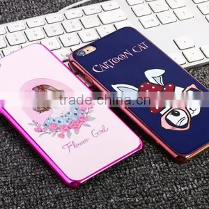 Glasses Cat And Cute Girl Back Cover Case Cheap Price For IPhone 6S thumbnail-1