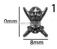 3D Nail Art DIY Rhinestone Decoration Nail Accessories Rock Punk Alloy Skull Rivet Craw For Manicure Tools thumbnail-3