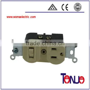 South American 1 Gang Toggle Switch & Receptacle thumbnail-1