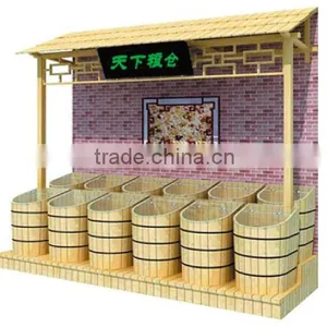 Double-side Cereals Wooden Shelf,ricer Box in Supermarket thumbnail-2