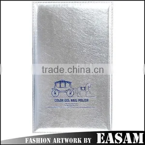 2015 Newest 162 Space Silver PU Leather Nail Art Salon Color Chart Nail Gel Polish Display Book thumbnail-1