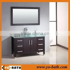 48" North American Style Bathroom Furniture With Glass Vessel Sink thumbnail-1