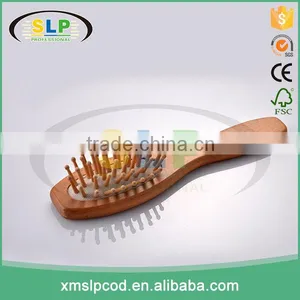 Customize Natural Wood Hair Comb Round Massage Comb thumbnail-1