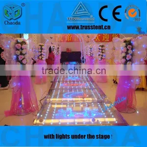 Transparent Clear Acrylic Glass Wedding Stage Backdrop Decoration thumbnail-5