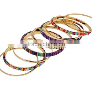 Ethnic Fusion Front Opening Bangle Handcraft Bead Bohemia Bracelet Jewelry Women thumbnail-2