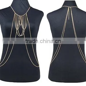 2016 Women Summer Bikini Tassels Gold Body Jewelry, Long Sexy Body Chains thumbnail-6