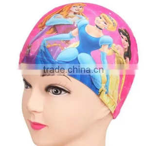 Cute Cartoon Kids Children Boys Girls Lycra Fabric Swimming Cap Bathing Cap thumbnail-2