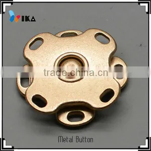 Gold Square Wheel Shape Sewing Snap Button thumbnail-1