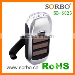HandCrank Dynamo LED Torch Light / Solar LED Flashlight 3 LEDs Flashlight thumbnail-2