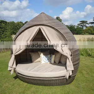 Wholesale China Manufacture Modern Round Rattan Daybed thumbnail-1
