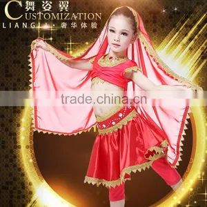 Wuchieal Indian Belly Dance Children Performance Costumes, Top Grade Children Belly Dance Costumes thumbnail-1