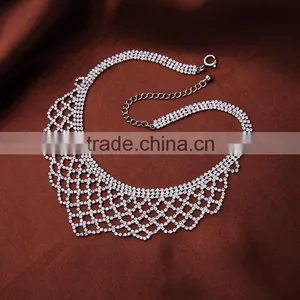 Cheap Wholesale Jewelry Necklace 2016 Latest Design Fashion Multiple Layered Luxury Crystal Necklace thumbnail-5