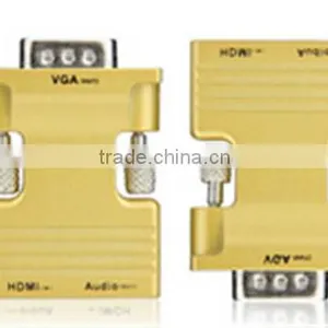24k Gold VGA Male to HDMIFemale Adapter Top Quality Cabletolink thumbnail-1
