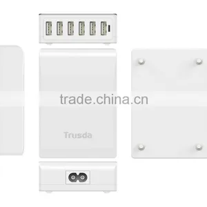 Trusda Desktop Universal Portable 6 Ports USB Wall Charger With OEM Power Bank Manufacturer thumbnail-2