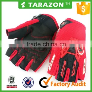 High Quality Motorcycle Red Fingerless Driving Gloves thumbnail-1