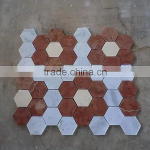 Sunflower Beige White Mosaic ,floor Mosaic Tile thumbnail-1