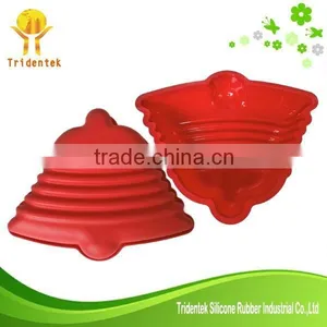 China Supplier Christmas Jingle Bell Shaped Silicon Molds Cake Decorating thumbnail-1