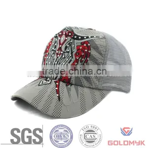 Skull Mesh Cap With Rhinestone thumbnail-1