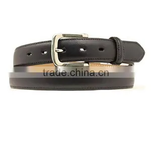 Men's Cowhide Leather Belt Black Smooth Leather Belt thumbnail-1