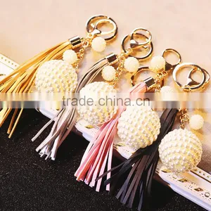 DIY Jewelry Making Mix Wild Fashion Pearl Rhinestone Leather Tassel Keychain Lovely Lady Bag Buckle Gift Pendant Ornaments thumbnail-1