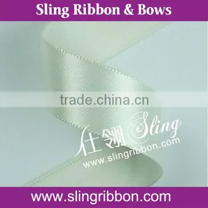 15mm Cheap Antique White Single Face Satin Ribbon Wholesale thumbnail-1