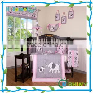 Hi Sprout Embroidery Design Baby Crib Nursery Bedding Set thumbnail-1